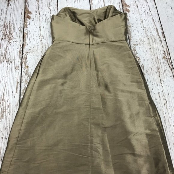 💕SALE💕Jim Hjelm Occasions Golden Strapless Dress - Picture 5 of 8